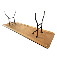 Table pliante en contreplaqué à chevalet de 6 pi/8 pi