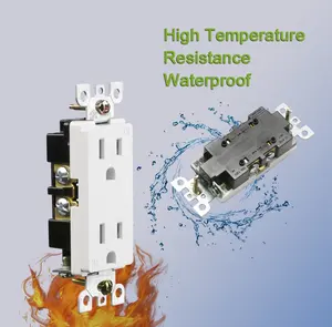 Receptacle Outlet 15a US Duplex Receptacle 15A Home Duplex Outlet Electrical Outlet With Cover