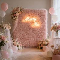 Décoration de toile de fond de mariage élégante en gaze drapée rose rêveuse pour fête d'anniversaire et baby shower