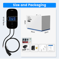 Chargeur EV Type 2 7kW 11kW 22kW avec équilibrage dynamique de la charge, gestion intelligente de l'énergie domestique, borne de recharge murale, usine OEM ODM