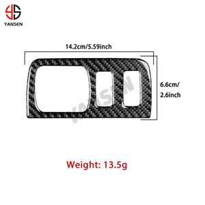 Pegatina de marco de botón de faro de coche de fibra de carbono para Renault Fluence Megane <span class=keywords><strong>RS</strong></span> 2009 2010 2011 <span class=keywords><strong>2012</strong></span> 2013 2014 2015 - Product Image 6