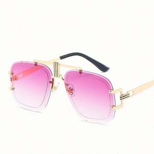 Lunettes de soleil unisexes 2019 avec logo personnalisé, style vintage de luxe pour femmes, surdimensionnées, protection UV400, style étoile, carrées - Product Image 6