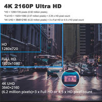 2.45 pouces double objectif cam boîte noire wifi complet petit enregistreur vidéo voiture dvr avec capteur g gps blackvue dash cam hd Vision nocturne 4k