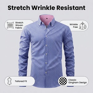 <span class=keywords><strong>Camisa</strong></span> <span class=keywords><strong>de</strong></span> Manga Larga con Estampado Digital C360, Cuello Solapa, Elástica en Cuatro Direcciones, Resistente a las Arrugas, Alta Fidelidad del Color, <span class=keywords><strong>Camisa</strong></span> Casual <span class=keywords><strong>de</strong></span> Otoño para <span class=keywords><strong>Hombre</strong></span> - Product Image 2