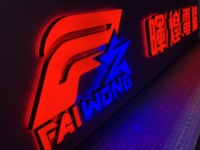 Panneau d'affichage LED plat 3D coloré transfrontalier, enseigne lumineuse magique pour porte, utilisation intérieure, résistant à l'eau