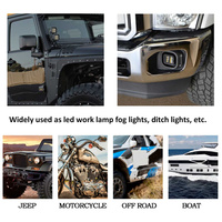 Feux LED de 3 pouces 24W, 6000K blanc, faisceau combiné spot et flood, 12V, feux auxiliaires tout-terrain pour camion et remorque