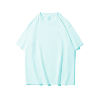 T-shirt unisexe décontracté streetwear coupe classique en coton uni à manches courtes 260g long