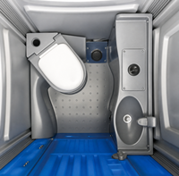 Toilettes portables en HDPE pour l'extérieur - Durables, écologiques, installation facile, design moderne pour usage public