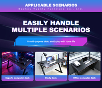 Bureau d'ordinateur de jeu en MDF renforcé de haute qualité Yuantu, durable, pour la maison, le bureau et les esports