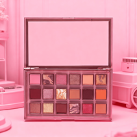 Palette de fards à paupières nacrés 18 couleurs haute pigmentation en poudre fine, marque privée, pour maquillage quotidien et de soirée pour femmes