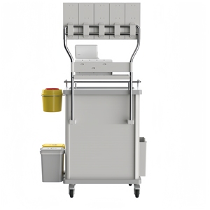 Medical Intelligent Anesthesia <strong>Trolley</strong> with 10 Tilt Bins and 5 Drawers Hospital Emergency Crash Cart for Anesthesiologist - Product Image 3