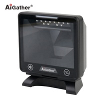 Escáner de Código de Barras de Escritorio con Luz LED Osram 2D de Gran Ventana, Directo de Fábrica, Lector de Códigos QR con Cable USB, Logotipo Personalizable