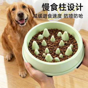 Bol de nourriture pour animaux de compagnie Daoge Dog Slow Feeding Bowl PP anti-renversement anti-étouffement pour chiens et chats avec picots surélevés - Product Image 2