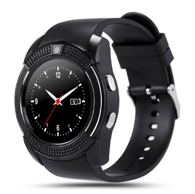 Sport Men Smart Watch V8 Sim Card Android Camera Rounded Answer Call Dial Call Smartwatch Heart Rate Fitness Tracker