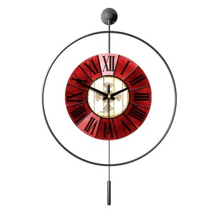 Modern Geometric Metal Wall <b>Clock</b> Irregular Round Decorative Timepiece <b>Battery</b> Operated for Living Room Interior - Product Image 3