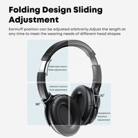 Auriculares con Bajos Extra, Cancelación de Ruido, Bluetooth V5.1, Diseño Plegable Inalámbrico, Auriculares Estéreo Inalámbricos para Deportes y Música