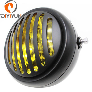 Mascarilla de Metal para motocicleta, máscara de parrilla Retro, faro delantero para <span class=keywords><strong>Kawasaki</strong></span> Touring Custom <span class=keywords><strong>Cafe</strong></span> <span class=keywords><strong>Racer</strong></span> - Product Image 1