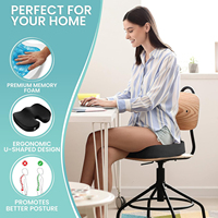 Grand coussin de siège ergonomique en mousse orthopédique à mémoire de forme et à refroidissement amélioré Coussin de siège de voiture pour chaise de bureau