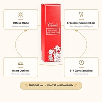Boîte cadeau en carton avec couvercle rabattable pour vin, logo personnalisé, pour bouteille unique de 750 ml, vin rouge ou blanc, emballage en gros, fabricant