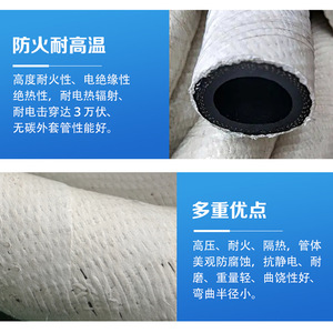Vente directe de tuyaux en caoutchouc renforcé d'amiante ignifuges et résistants au feu, ignifuges pour câbles refroidis à l'eau - Product Image 3