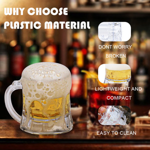 Bán buôn biểu tượng tùy chỉnh 1 oz mini nhựa bia Stein rõ ràng nước trái cây nếm thủy tinh với PP xử lý tái sử dụng cho Đảng BBQ - Product Image 2
