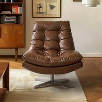 Fauteuil de bureau exécutif moderne en cuir, inclinable et pivotant, pour chambre, salon ou balcon
