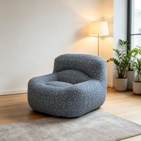 Fauteuil paresseux moderne au design minimaliste, sans assemblage, compressé sous vide, pour salon, appartement, hôtel, en éponge