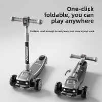 Trottinette Électrique Pliable Portable en Gros pour Enfants Plus Âgés, Cadre Métallique à 3 Roues ; Jouet d'Extérieur pour Enfants