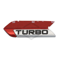 Emblème Autocollant Universel 3D en Métal TURBO pour Aile Latérale de Voiture et Coffre Arrière pour Audi BMW Ford VW Skoda Peugeot Renault