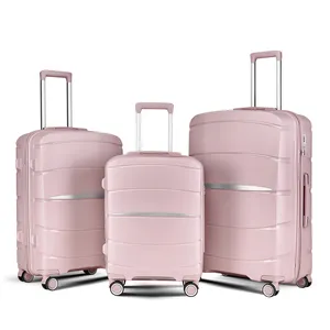 Высококачественный цветной чехол для тележки 202428 дюймов чемодан набор на заказ logopp чемодан