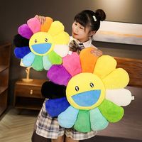 10 estilos Takashi Murakami colorido girasol almohada sonrisa cara almohada Oficina sofá almohada de felpa