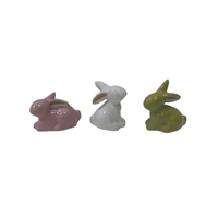 Mignon petit lapin en céramique de Pâques pour la décoration de printemps à la maison Objet en céramique mignon pour la décoration intérieure