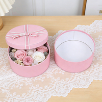Boîtes d'emballage personnalisées avec logo rond pour anniversaire, Saint-Valentin, mariage, avec couvercle et base, doublure en éponge, recyclables