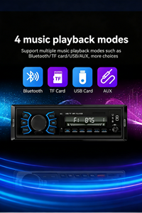 Reproductor MP3 para Auto 1DIN con USB, Tarjeta TF, Radio FM, Bluetooth, Salida de Audio USB Dual, Pantalla con Retroiluminación RGB - Product Image 4