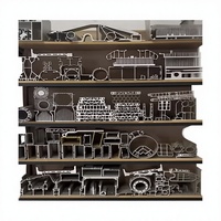 Profilé d'extrusion en aluminium sur mesure pour murs rideaux industriels, série 6000, finition anodisée, pliage, découpe, soudage