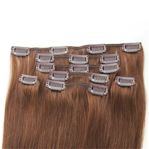 ต่อผมแท้แบบคลิปหนีบ 100% ชนิด Remy  แบบ Double Drawn คุณภาพสูงสุด ไร้รอยต่อ  แบบ PU Clip-In ผมแท้แบบดิบ - Product Image 2