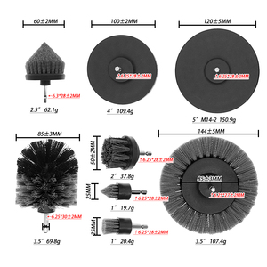 Multisize Gray Detailing <strong>Brush</strong> Electric Cleaning <strong>Brushes</strong> <strong>Power</strong> <strong>Scrubber</strong> Drill Clean <strong>Brush</strong> for Bathroom Kitchen Car Wheel Washing - Product Image 4