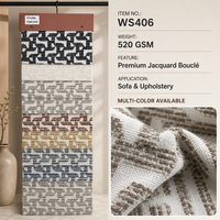Tissu en velours jacquard tissé 520GSM pour canapé
