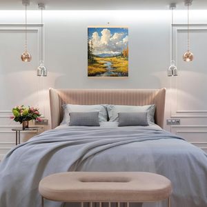 Magnetic Poster Hanger <strong>Frame</strong> Wooden Magnet Picture Hangers <strong>Frames</strong> Wide Hanging Kit for <strong>Photos</strong>, Pictures, Artwork, Maps, Brown - Product Image 5