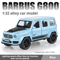 Modèle de SUV modifié en alliage moulé sous pression à l'échelle 1/32 avec capot en fibre de carbone, portes ouvrables, fonction de recul et son et lumière