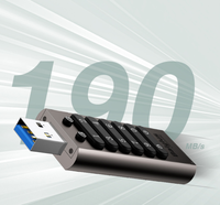Clé USB avec clavier de cryptage, stockage numérique crypté, alliage de zinc, 8 Go, 16 Go, 32 Go, 64 Go, 128 Go, 256 Go