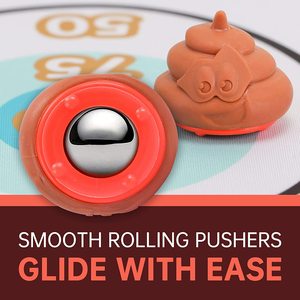 Tisch-Curling-Spiel für die ganze Familie – Lustiges Shuffleboard-Set für Kinder und Erwachsene mit 6 Poop Rollers - Product Image 2