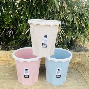 Cubo de basura octogonal con anillo a presión, colores surtidos, para clasificación de residuos en interiores, para sala de estar, cocina, dormitorio, baño - Product Image 1
