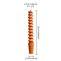 Bougie décorative conique au design spirale unique et créatif, disponible en 8 couleurs terreuses tendance, idéale pour la décoration de table de salle à manger moderne et de la maison.