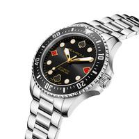 Montre-bracelet automatique mécanique pour homme Seagull 2025, nouvelle collection, marque de luxe originale, montre de plongée Poker Master, cadran de 44 mm, mouvement Seiko