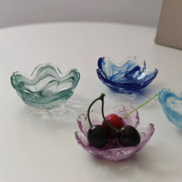 Petit bol en verre marbré soufflé à la main, design créatif, pour masque de soin, mélange de condiments, trempette, bougie chauffe-plat et bibelots