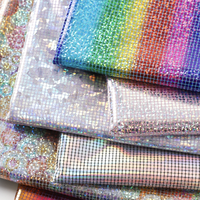 Dichter Glänzender Glasartiger Irisierender Hologramm-Metallfolien-Stoff, Atmungsaktiv, 4-Wege-Stretch, Poly-Spandex-Gewebe für Outdoor-Aktivitäten für Mädchen