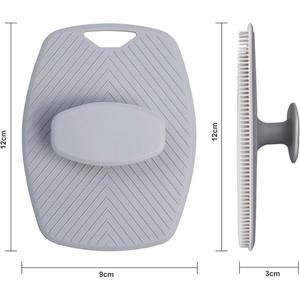 Badborstel met opdruk, nieuwe exfoliërende siliconen borstel, zachte massageborstel, makkelijk te reinigen, shampoo borstel voor geurverwijdering - Product Image 2