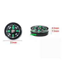 Boussole à boutons pour boussole, Mini boussole remplie d'huile de poche de 15- 25mm pour randonnée, Camping, accessoire pour activités de plein air