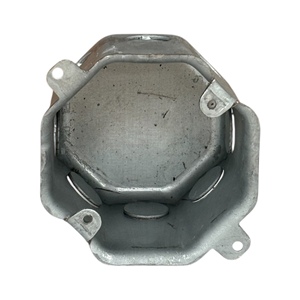 กล่องไฟฟ้าโลหะชุบสังกะสีรูปแปดเหลี่ยมหนา2.0มม. ลึก8.5ซม. หนา1/2นิ้ว - Product Image 3